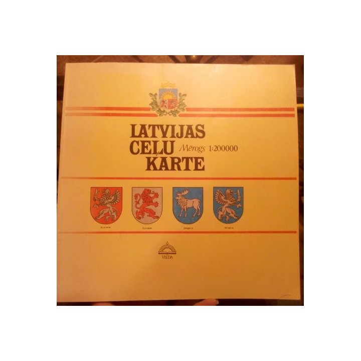 Latvijas Celu Karte. Merogs 1:200000